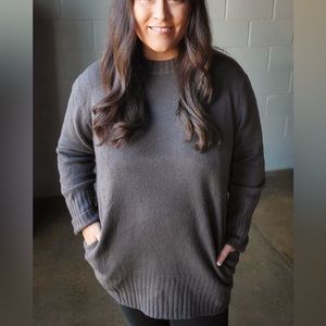 On Screen Sweater Dress, Charcoal